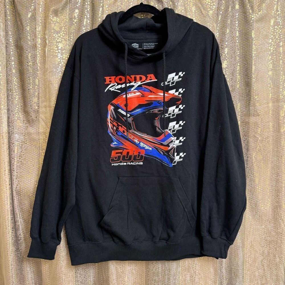 JT Racing X Honda Black Red Blue GSX 2.0 Hoodie Sweatshirt Large NWOT